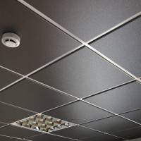 Потолок кассетный Cesal Tegular K45 3305 Чёрный Матовый Profi 595х595 мм