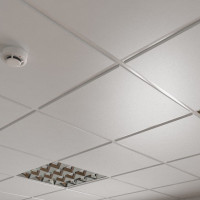 Потолок кассетный Cesal Tegular K45 C01 Жемчужно-Белый Глянцевый Profi 595х595 мм